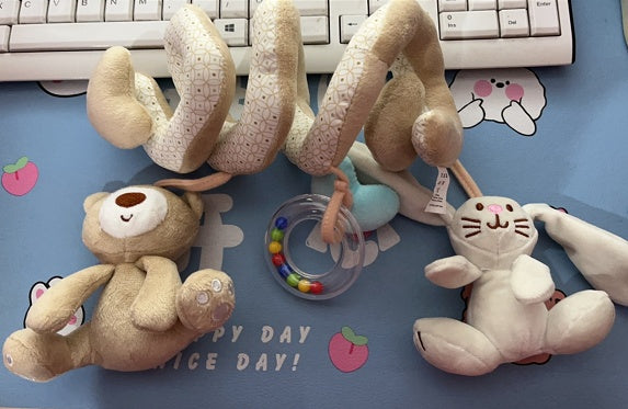 Spiral Hanging Rattle Toy for Baby Stroller & Crib